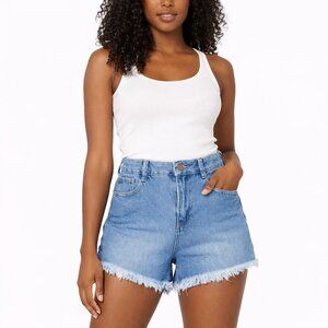 Sincerely Jules High-Rise Denim Shorts | Raw Hem Jean Shorts | Size 5 / 27